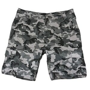 Levis Mens Grey Camo Cargo Shorts Size 44 Relaxed Fit Cotton Tactical 36604-0020